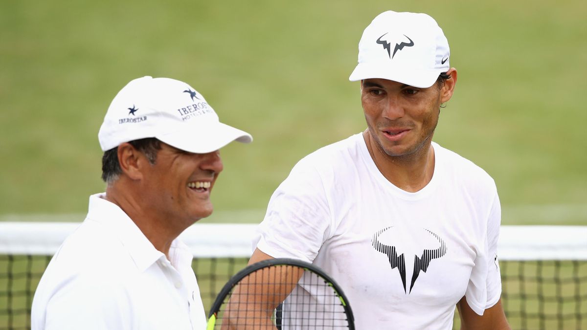 Toni and Rafa Nadal in conversation during their long spell together.