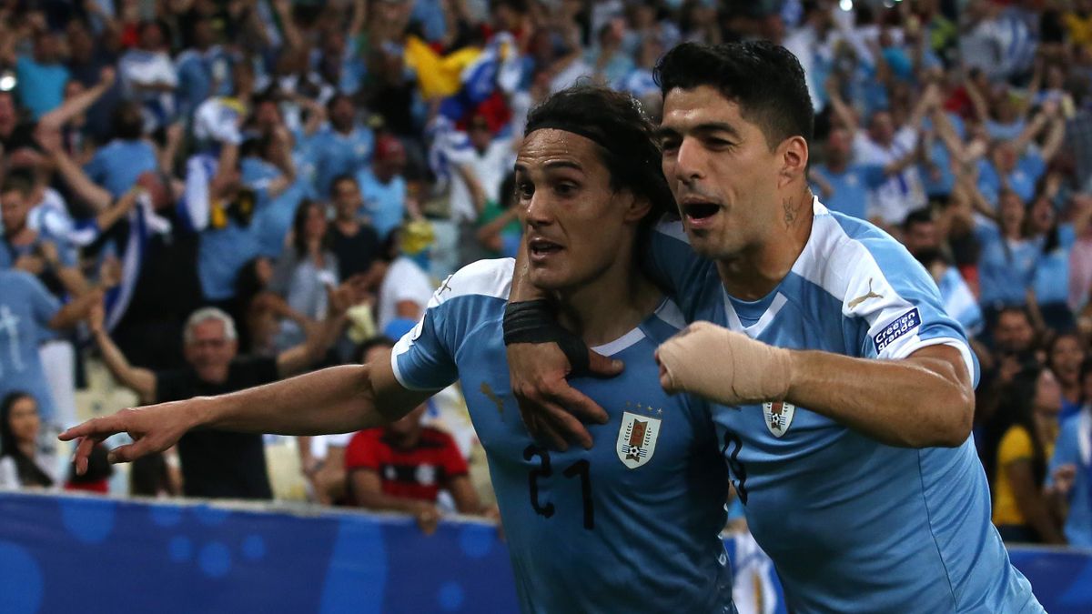 Edinson Cavani et Luis Suarez (Uruguay) à la Copa America 2019