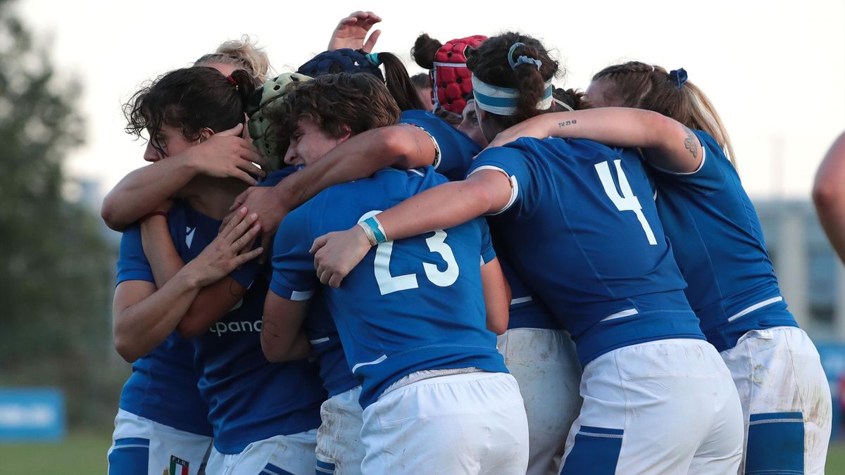 Rugby femminile: la gioia delle ragazze dell'Italia