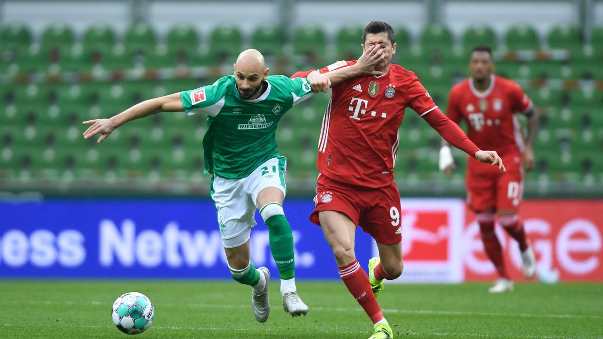 Toprak e Robert Lewandowski, Werder Brema-Bayern Monaco