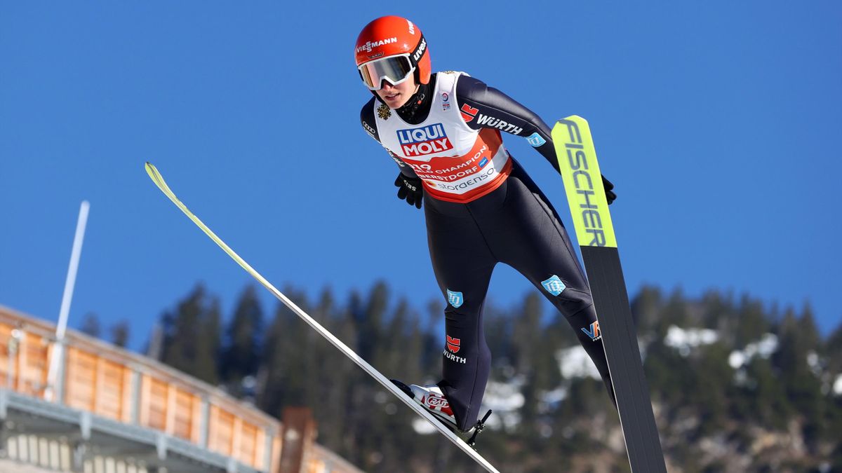 Katharina Althaus im Mixed-Team bei der WM in Oberstdorf