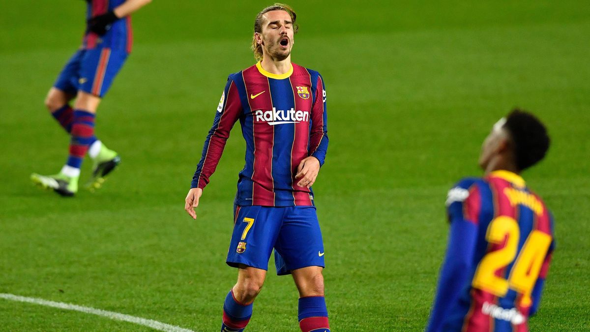 Antoine Griezmann dépité lors de FC Barcelone - Eibar / Liga
