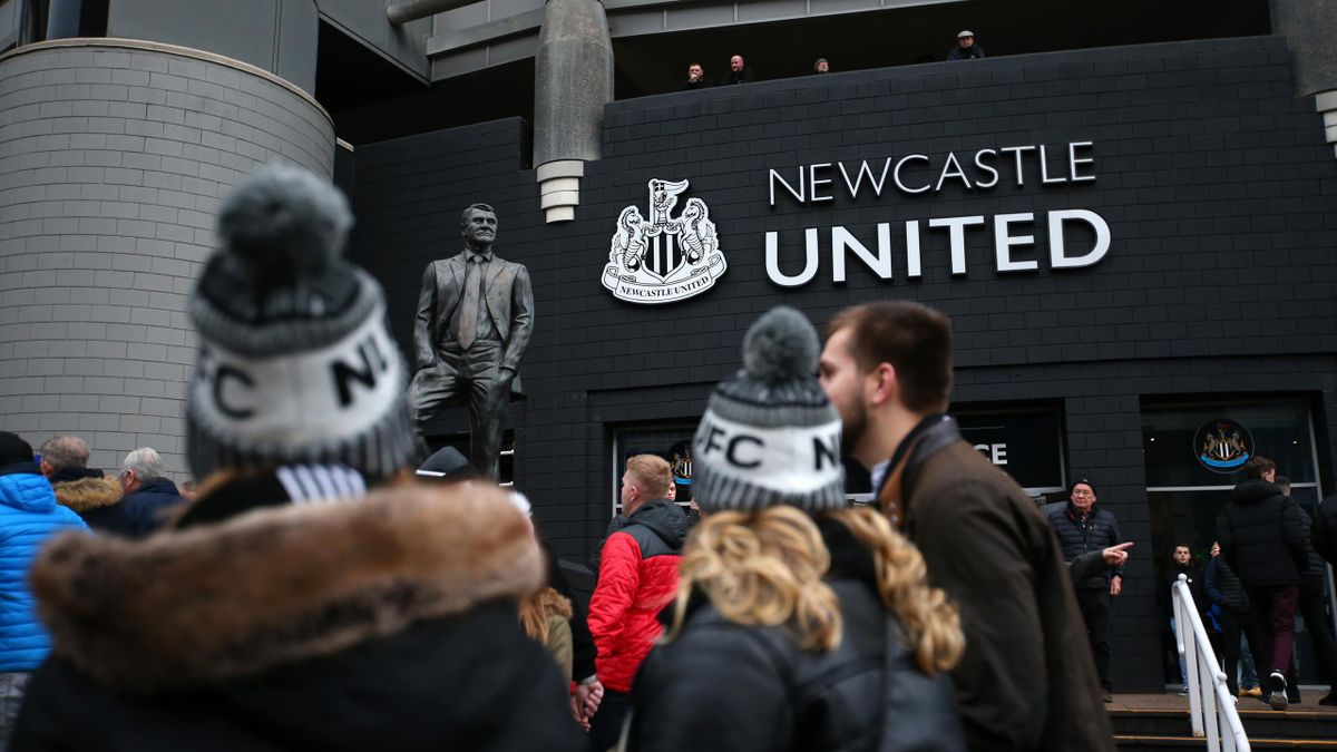 General view outside the stadium as fans arrive prior to the Premier League match between Newcastle United and Everton FC at St. James Park on December 28, 2019 in Newcastle upon Tyne, United Kingdom.