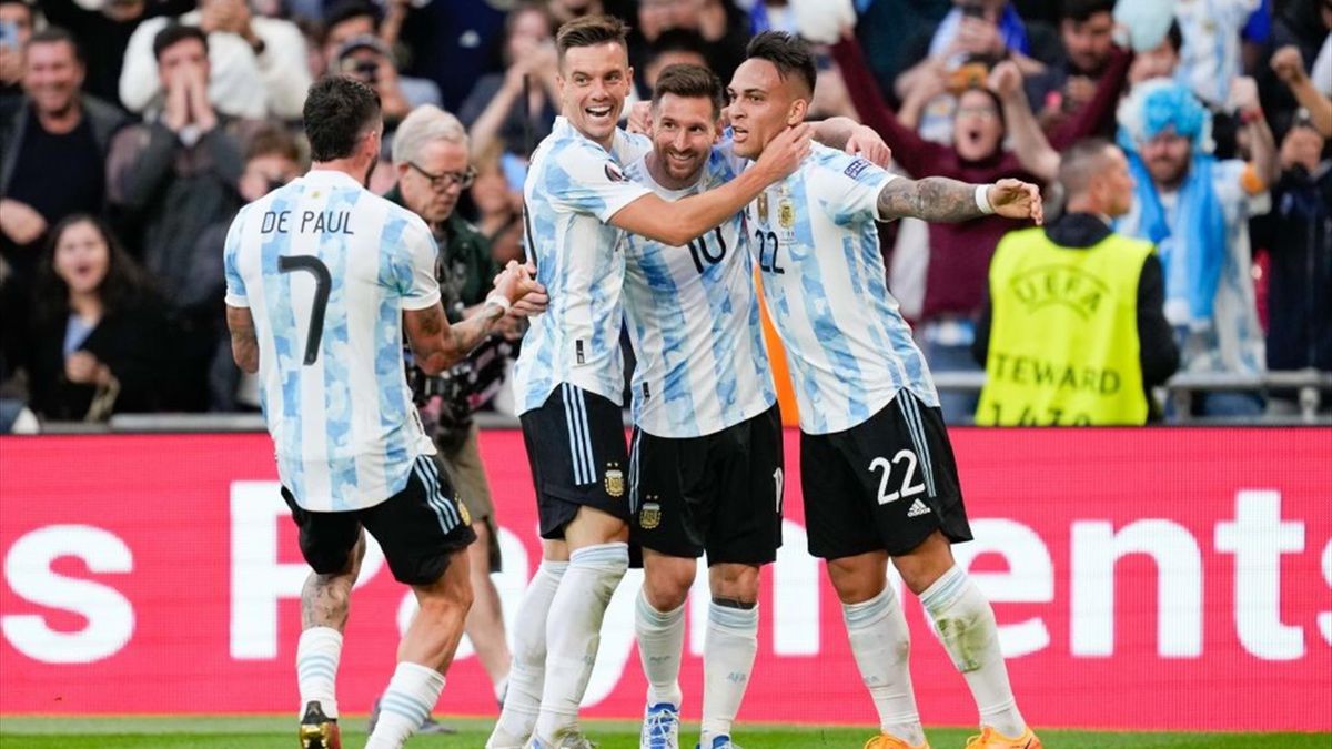 Argentina - Esultanza contro l'Italia