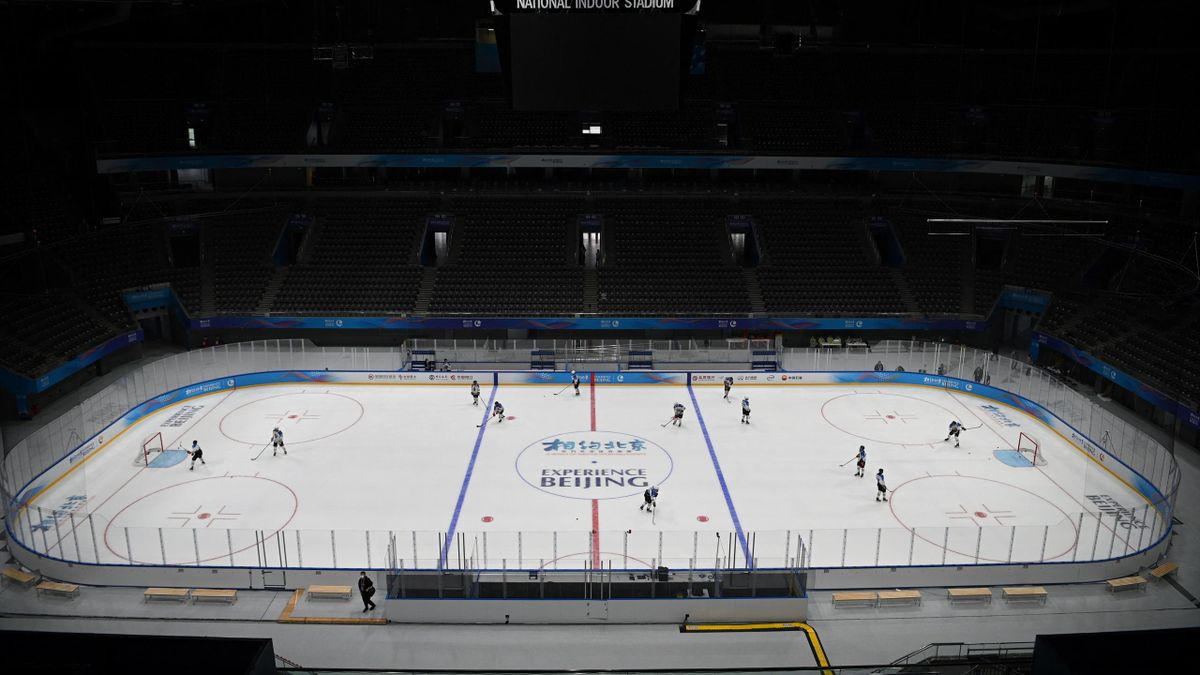 La patinoire où se déroulera les matches de hockey sur glace lors des JO 2022.