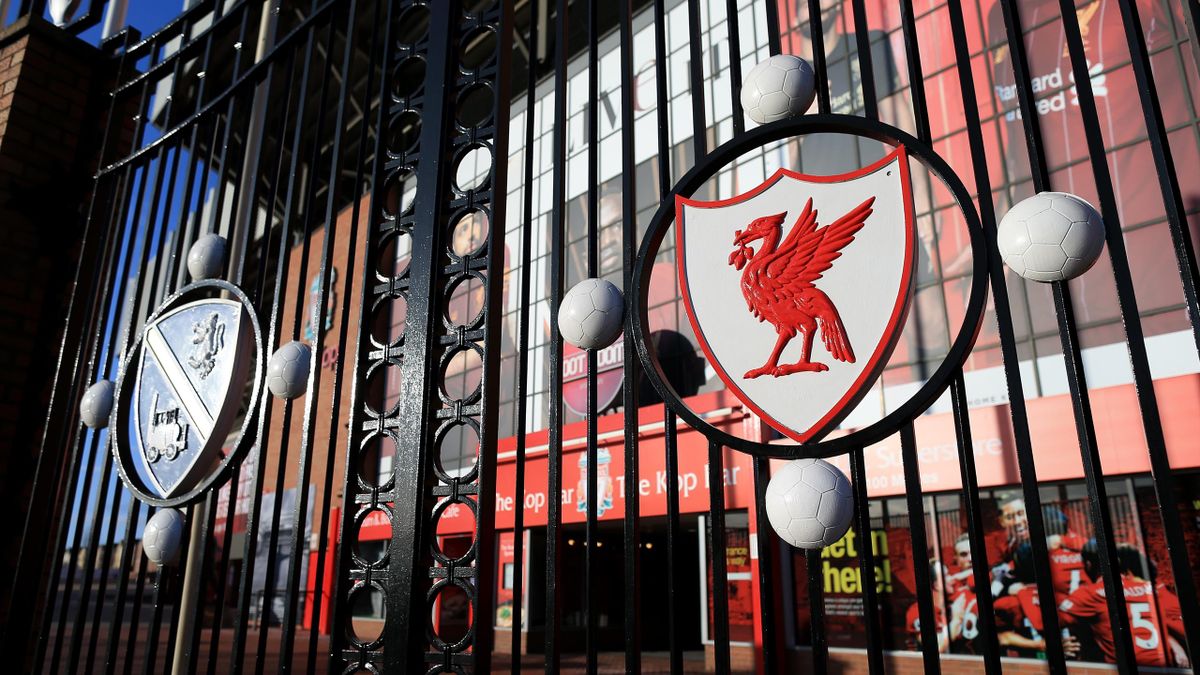The famous Paisley Gates at Liverpool Football Club's Anfield stadium are closed as concerns escalate over the spreading of COVID-19 Coronavirus