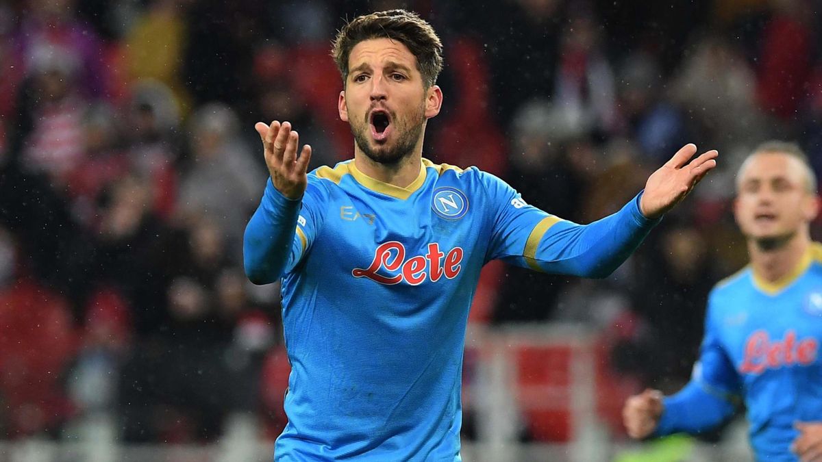 Dries Mertens frustrato, Spartak Mosca-Napoli, Getty Images