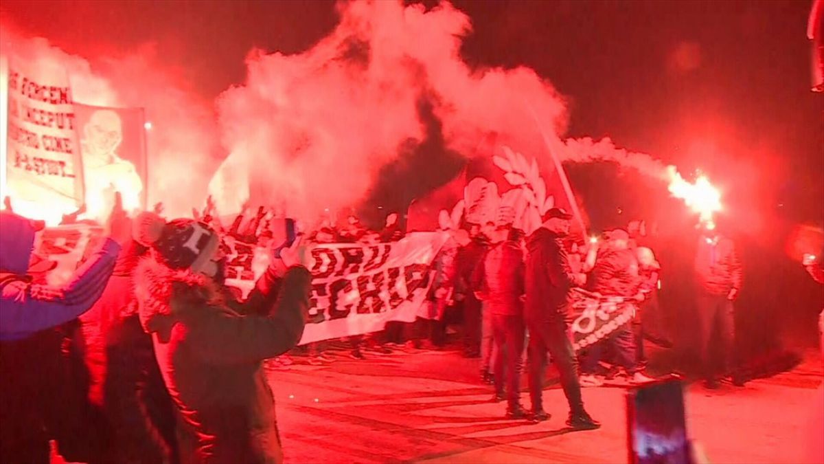 Suporterii celor de la FCSB și-au încurajat favoriții înaintea derby-ului cu Dinamo (Sursă foto: Digisport)