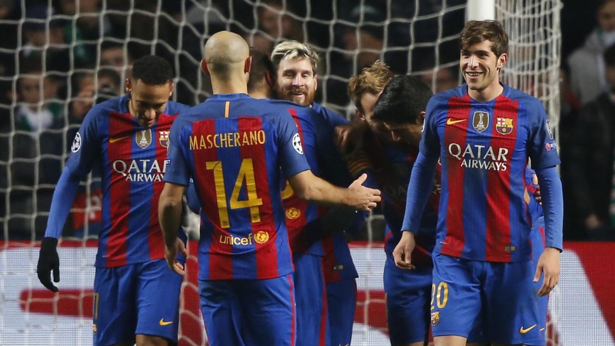 Two goals from Lionel Messi take Barcelona through as group winners