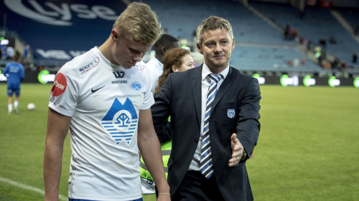 Ole Gunnar Solskjær og Erling Braut Haaland tilbake når Solskjær trente Molde.