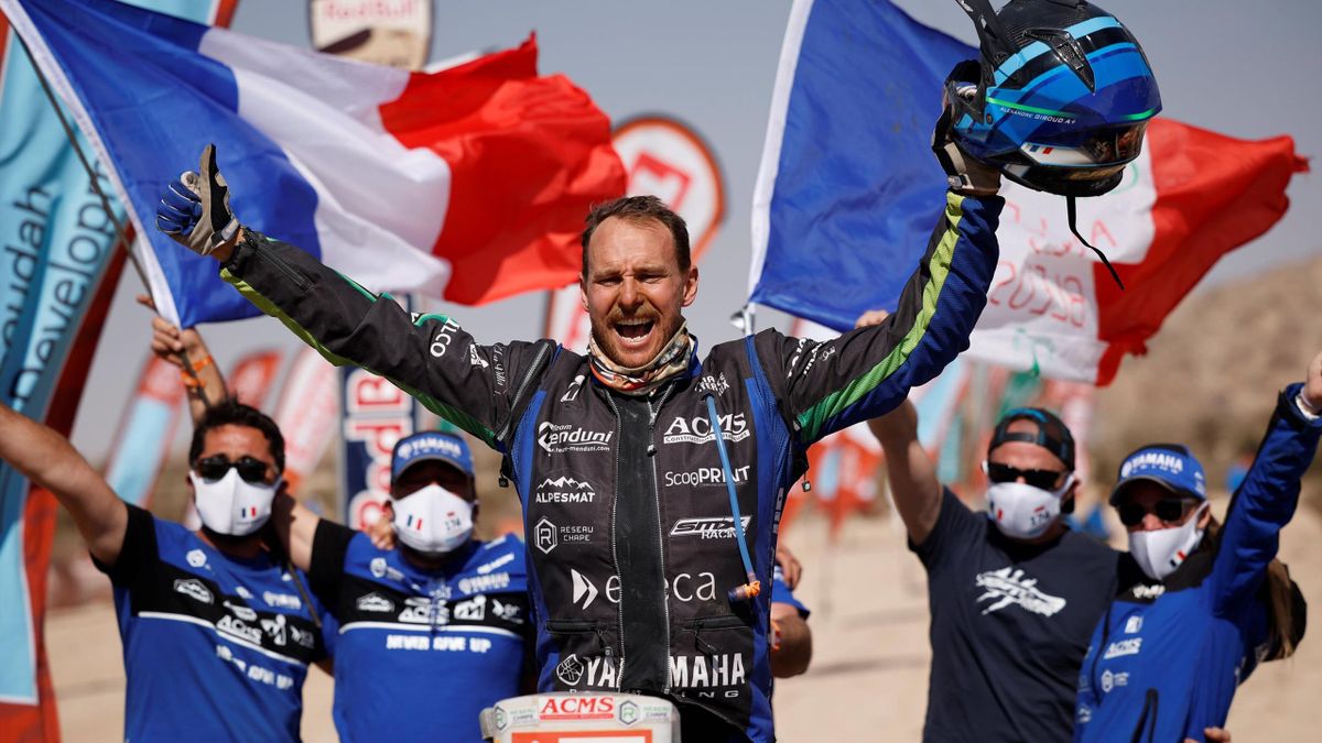 Alexandre Giroud, vainqueur de son premier Dakar, lors de l'édition 2022 en Arabie Saoudite.