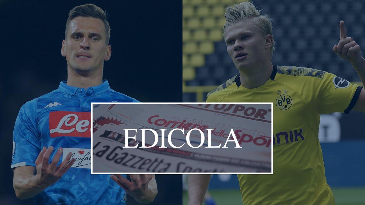 Edicola: Juventus, Milik subito poi Haaland. Icardi ...