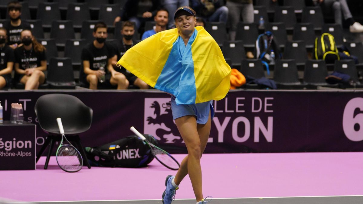 Dayana Yastremska lors du WTA 250 de Lyon, le 1er mars 2022.
