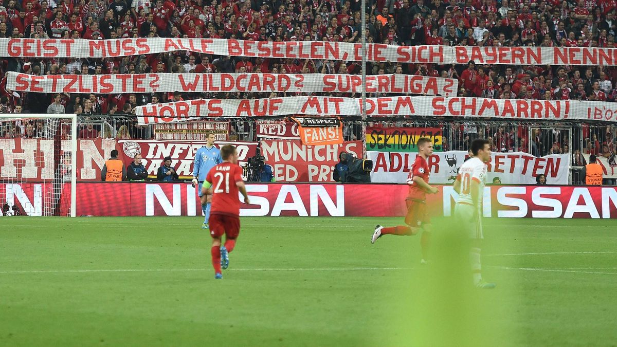 Die Bayern-Fans in der Südkuve haben oft eine klare Meinung