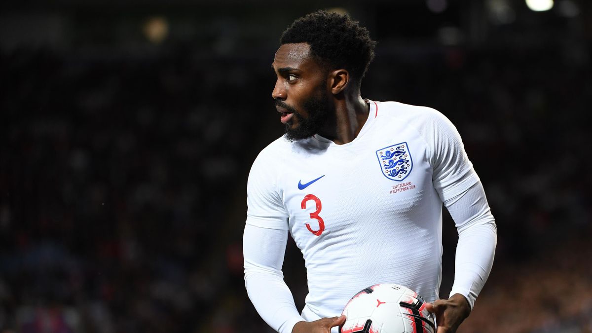 England's defender Danny Rose prepares to take a throw in during a friendly international football match between England and Switzerland at the King Power stadium in Leicester on September 11, 2018.