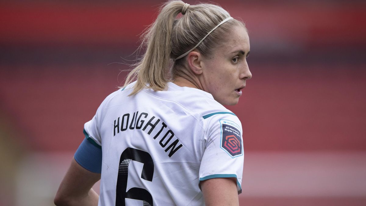 Steph Houghton in action for Manchester City last month