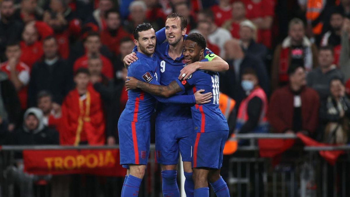 Harry Kane festeggia un gol durante Inghilterra-Albania - Qualificazioni Mondiali 2022