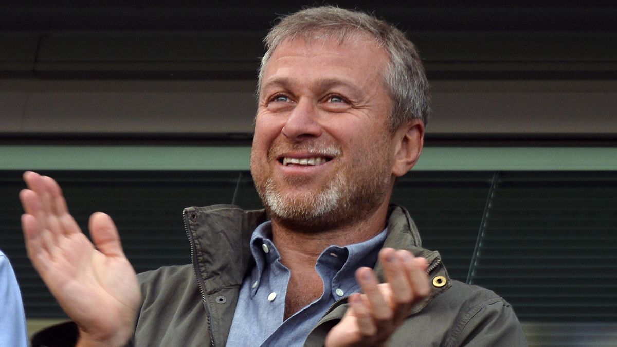 Chelsea owner Roman Abramovich applauds after the English Premier League soccer match between Chelsea and Hull City at Stamford Bridge in London