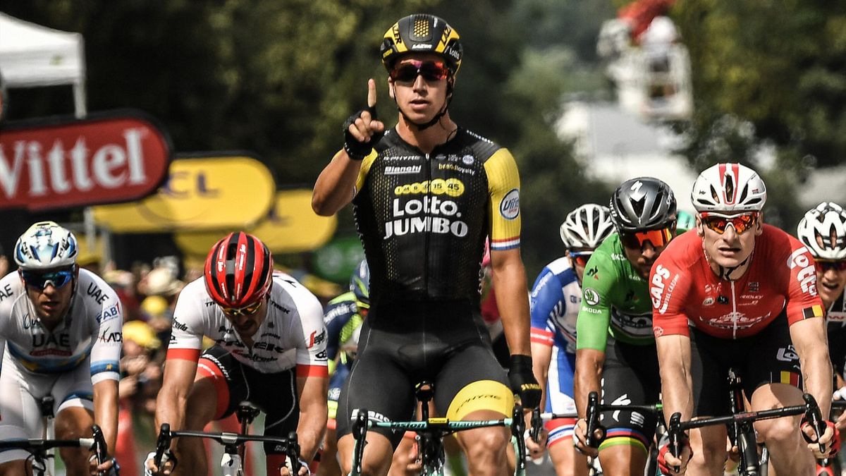 Dylan Groenewegen (Lotto NL Jumbo) vainqueur à Amiens (8e étape) sur le Tour 2018