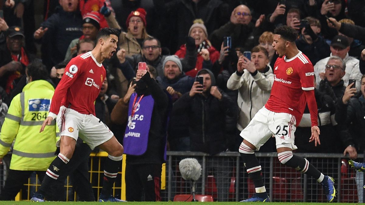 Cristiano Ronaldo és Jadon Sancho gólöröme az Arsenallal vívott rangadón