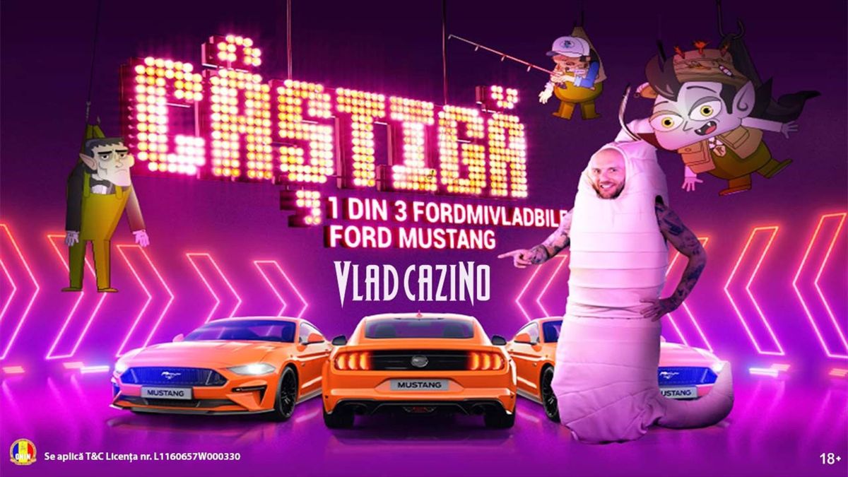 3 automobile Mustang Fastback GT 450CP, printre premiile din noua campanie Vlad Cazino