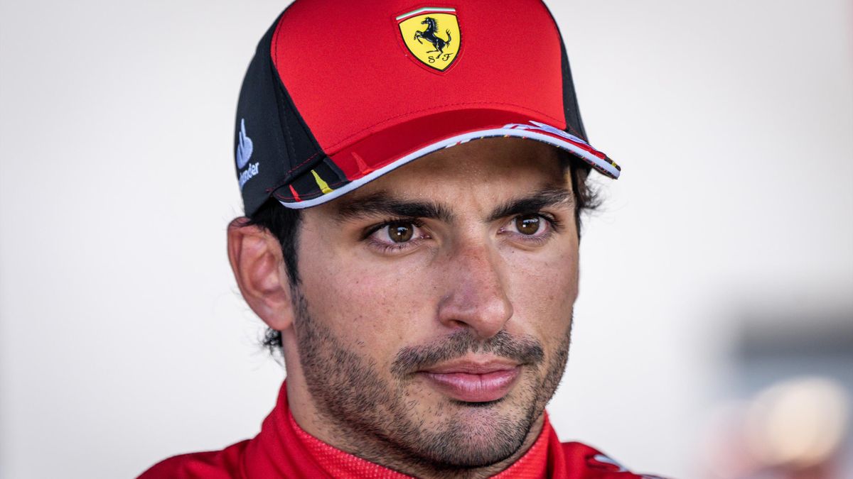 LE CASTELLET, FRANCE - JULY 23: Carlos Sainz Jr. of Spain, Team Scuderia Ferrari, F1-75, Ferrari 065 engine driver seen during Qualifying ahead of F1 Grand Prix of France at Circuit Paul Ricard on July 23, 2022 in Le Castellet, France. (Photo by Cristiano