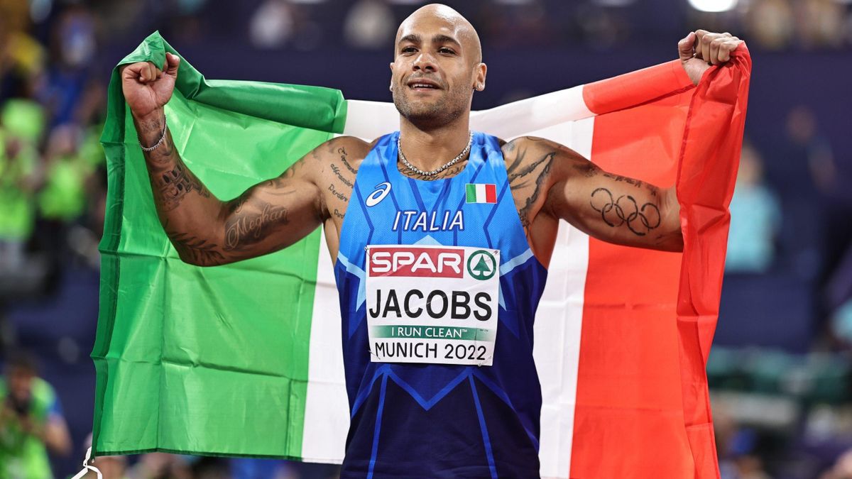 Marcell Jacobs a remporté le titre européen sur 100 m, mardi 16 août 2022 à Munich.