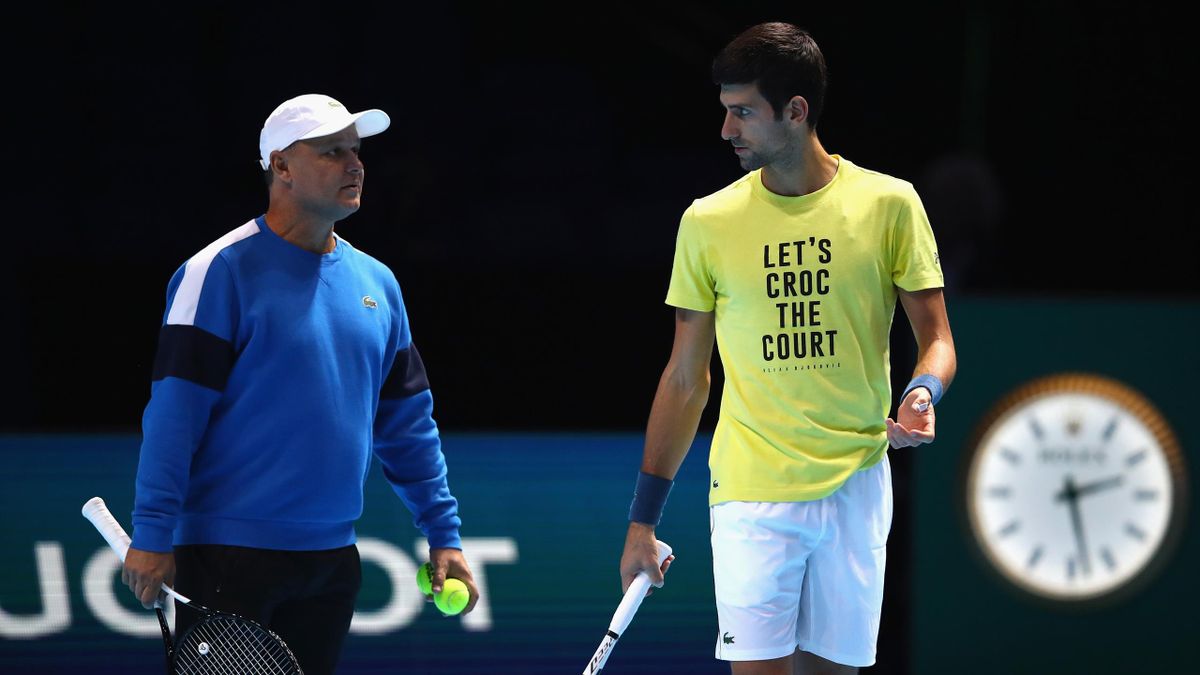 Marian Vajda (l.) und Novak Djokovic