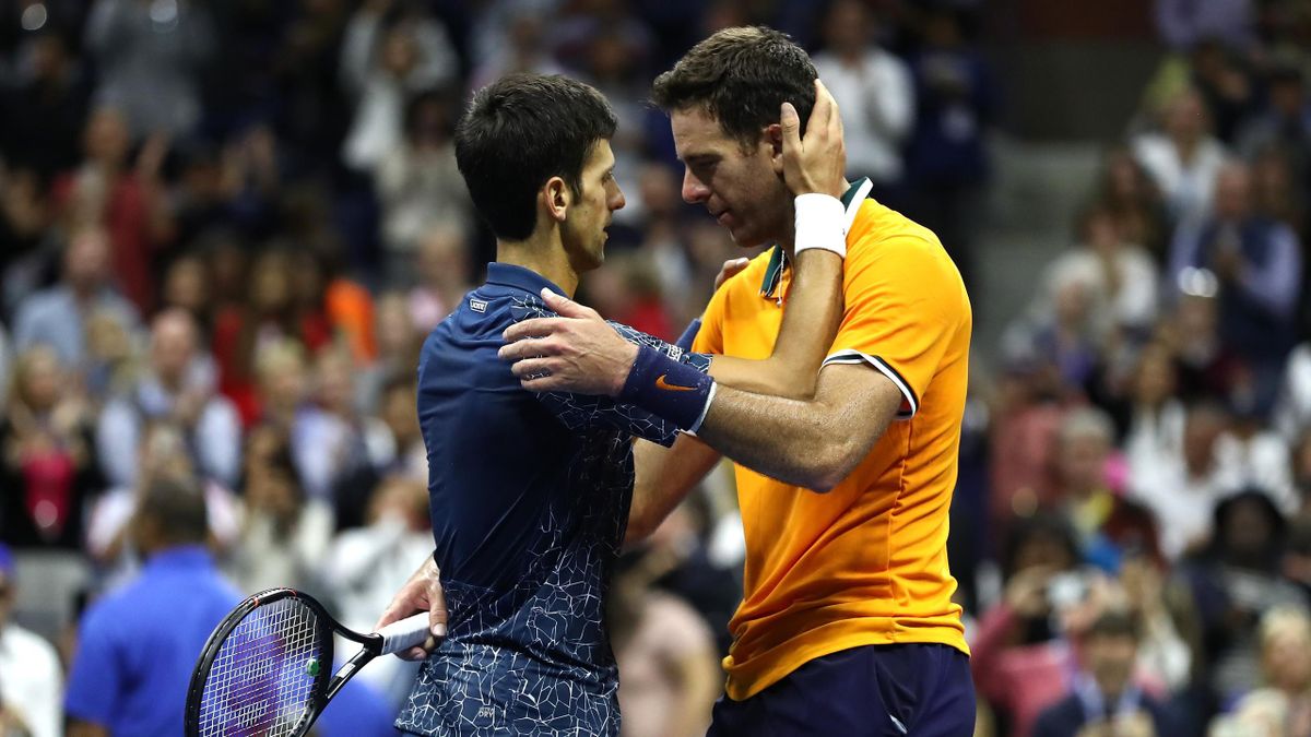 Novak Djokovic (l.) und Juan Martín del Potro