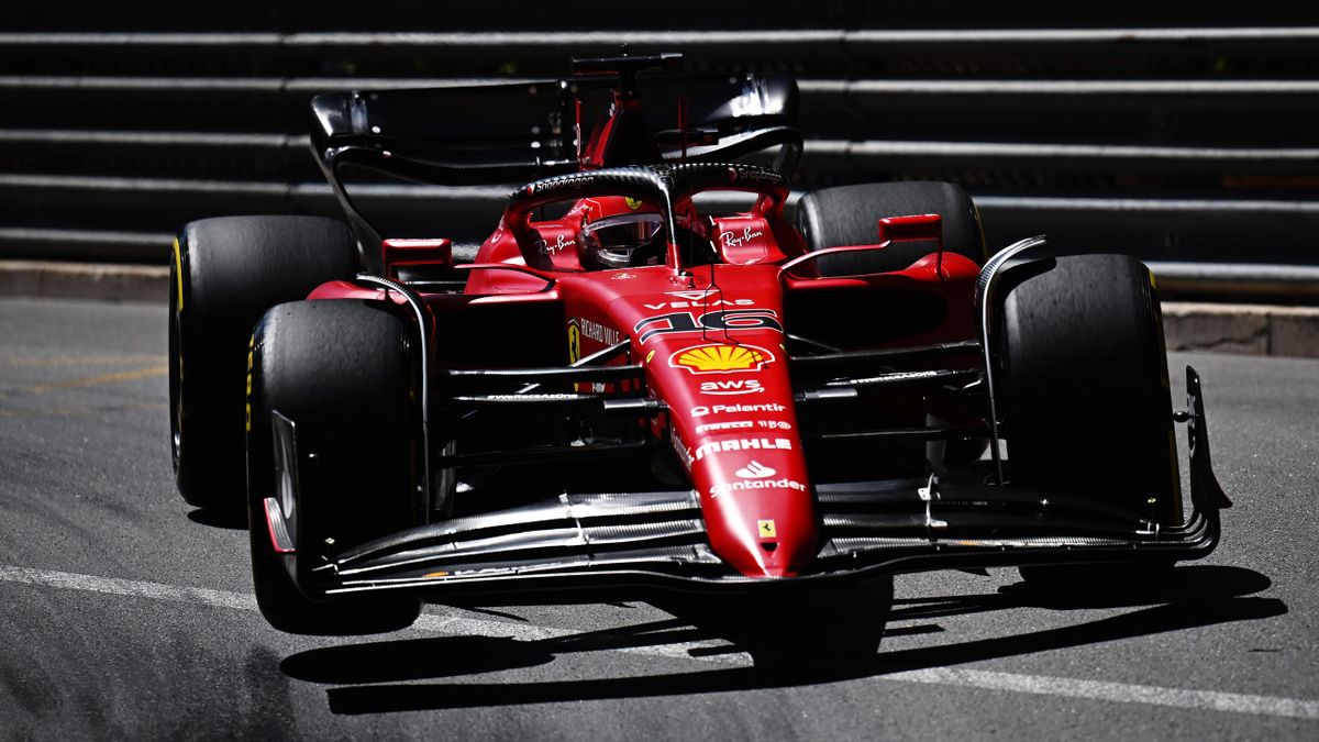 Charles Leclerc of Monaco driving the (16) Ferrari F1-75 on track during practice ahead of the F1 Grand Prix of Monaco