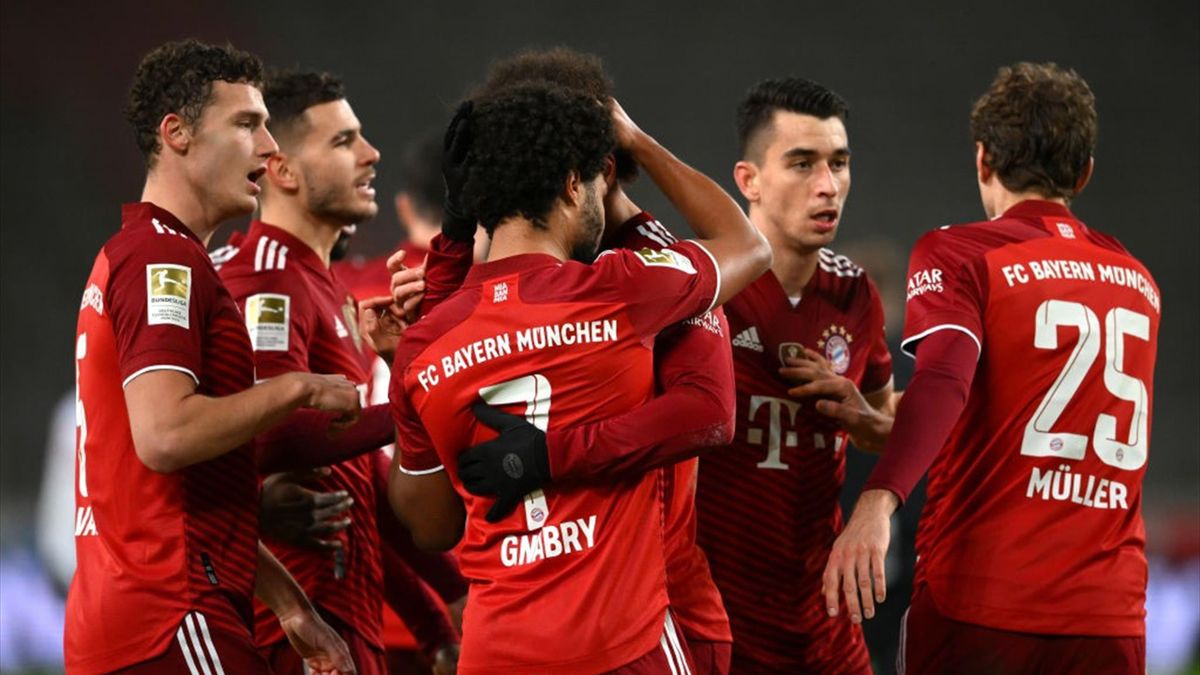 Gnabry esulta per il gol in Stoccarda-Bayern Monaco - Bundesliga 2021/2022