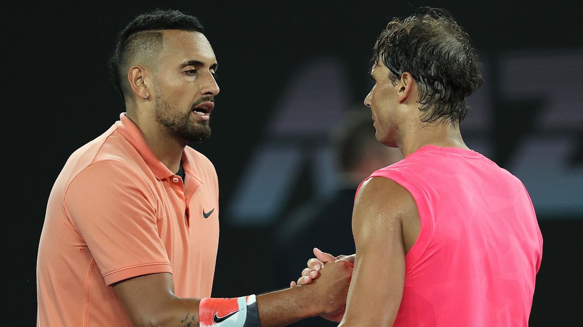 Nick Kyrgios et Rafael Nadal à Melbourne en 2020