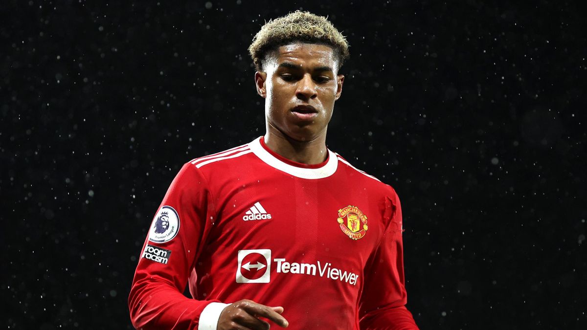 Marcus Rashford of Manchester United during the Premier League match between Norwich City and Manchester United at Carrow Road on December 11, 2021 in Norwich, England.