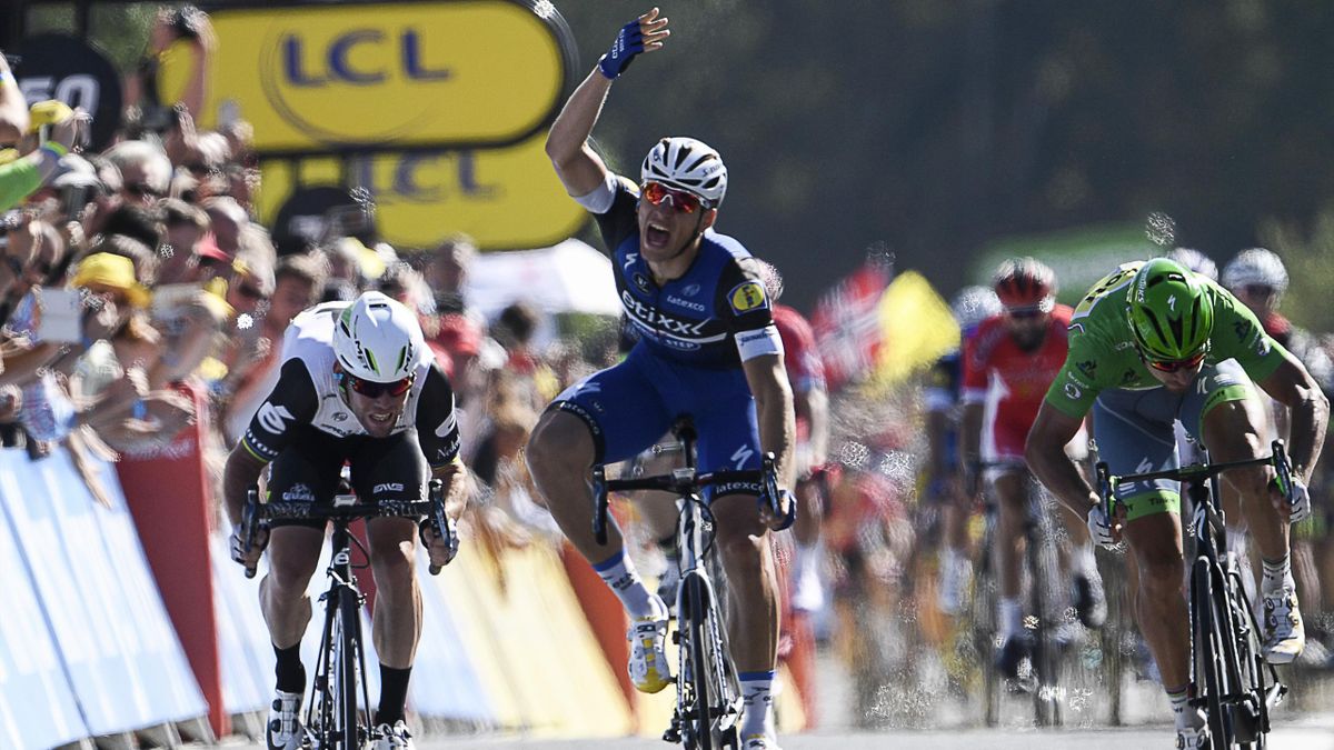 Marcel Kittel s'énerve à l'arrivée de la 14e étape du Tour 2016