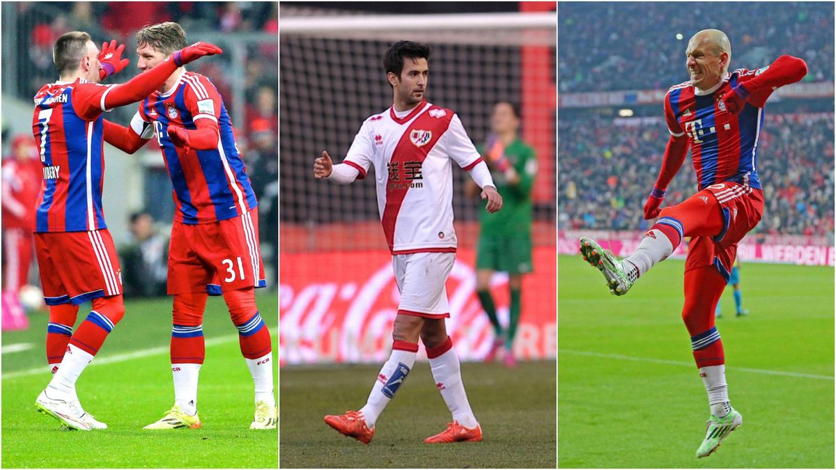 Franck Ribéry, Bastian Schweinsteiger, Alberto Bueno et Arjen Robben, stars de l'Opta Team cette semaine.