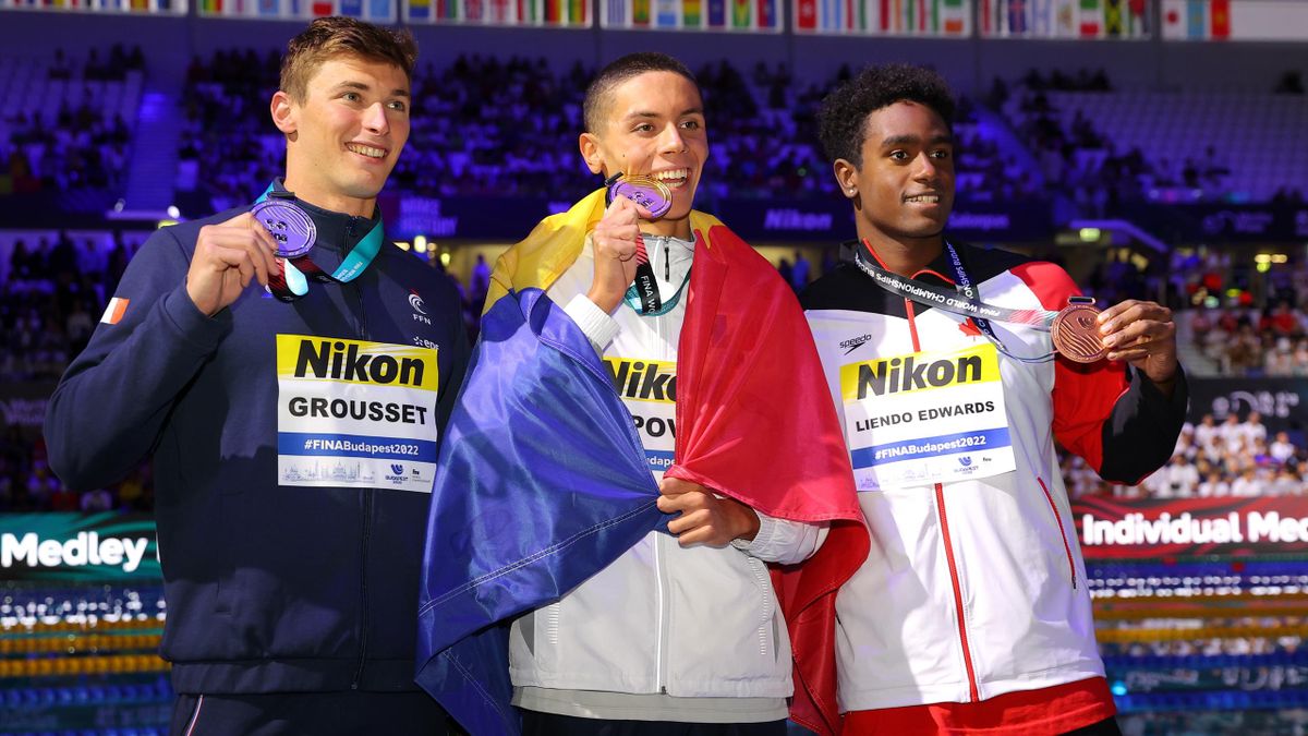 David Popovici, aur și la 100 metri liber, la Campionatele Mondiale