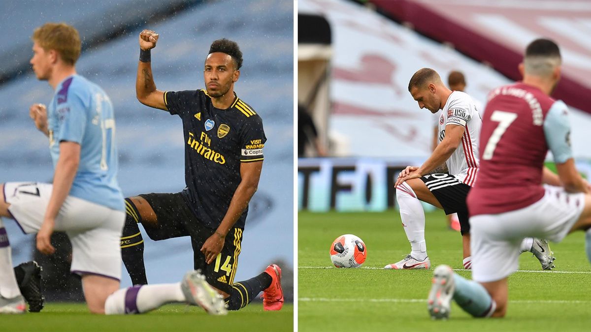 Premier League players take knee at kick-off