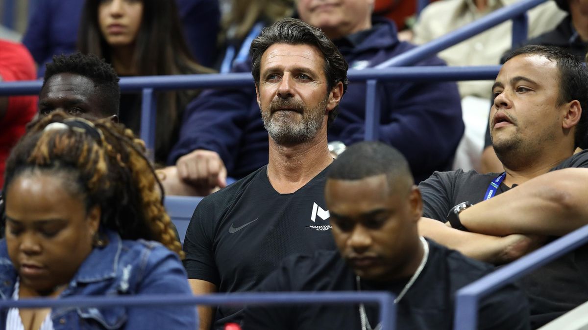 Coach of Serena, Patrick Mouratoglou looks on during the Women's Singles finals match between Serena Williams of the United States and Naomi Osaka of Japan on Day Thirteen of the 2018 US Open at the USTA Billie Jean King National Tennis Center on Septembe