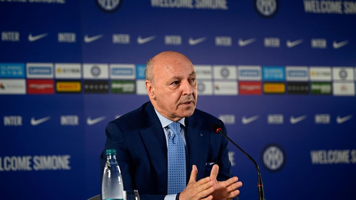 Marotta alla presentazione di Simone Inzaghi come nuovo allenatore dell'Inter - Serie A 2021/2022