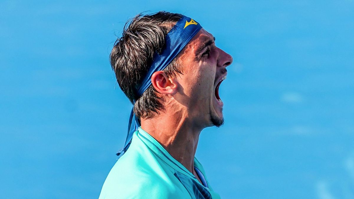 L'esultanza di Lorenzo Sonego - ATP Sydney