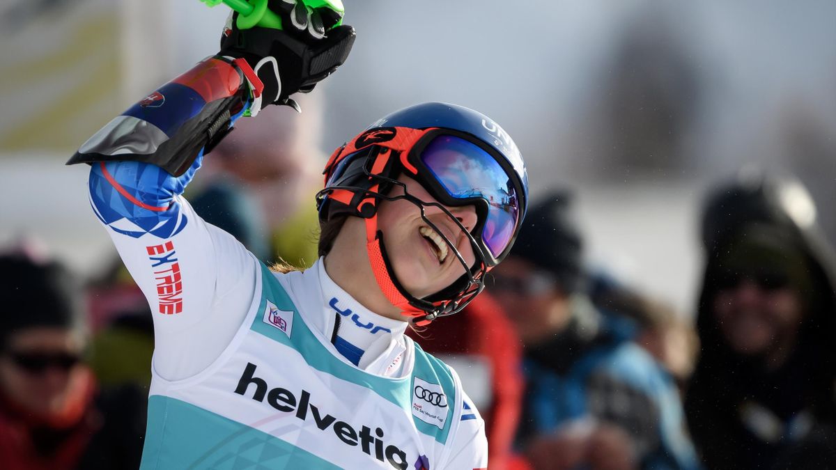 Petra Vhlova victorieuse du slalom parallèle de St. Moritz le 15 décembre 2019