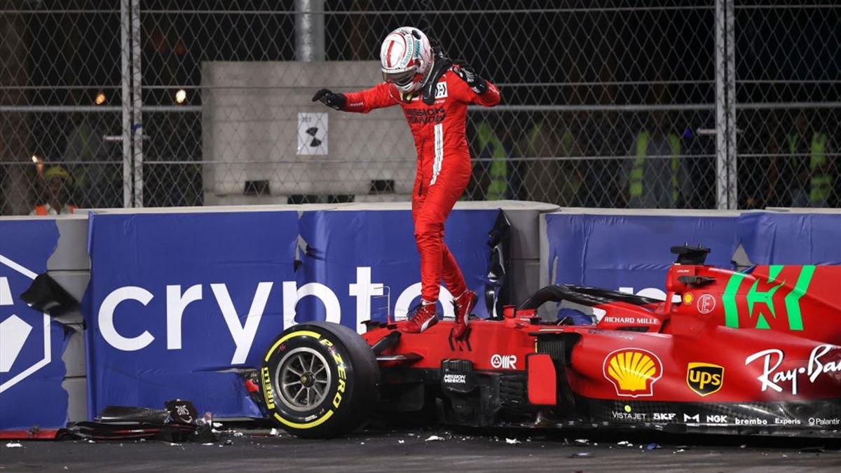 L'incidente di Charles Leclerc durante le libere 2 del Gran Premio di Arabia Saudita di Formula 1 - Mondiale 2021