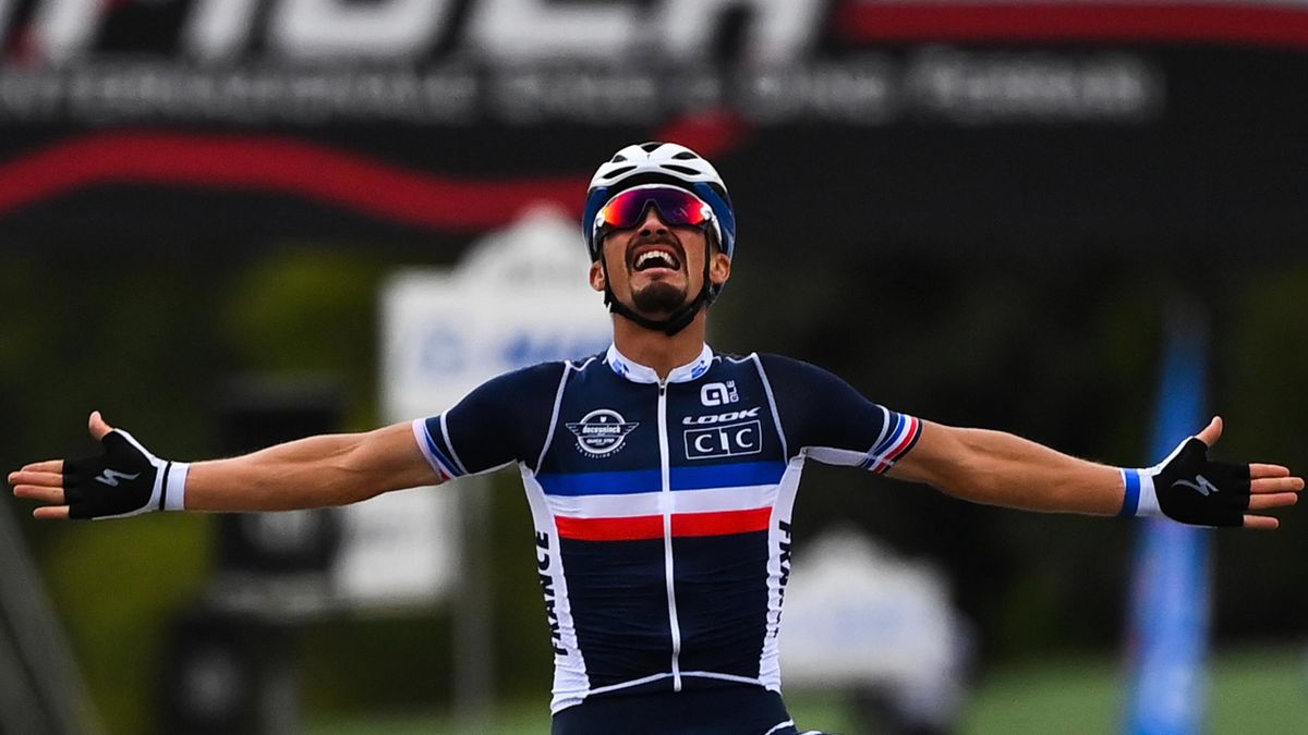World Championships: Emotional Julian Alaphilippe wins road race title ...