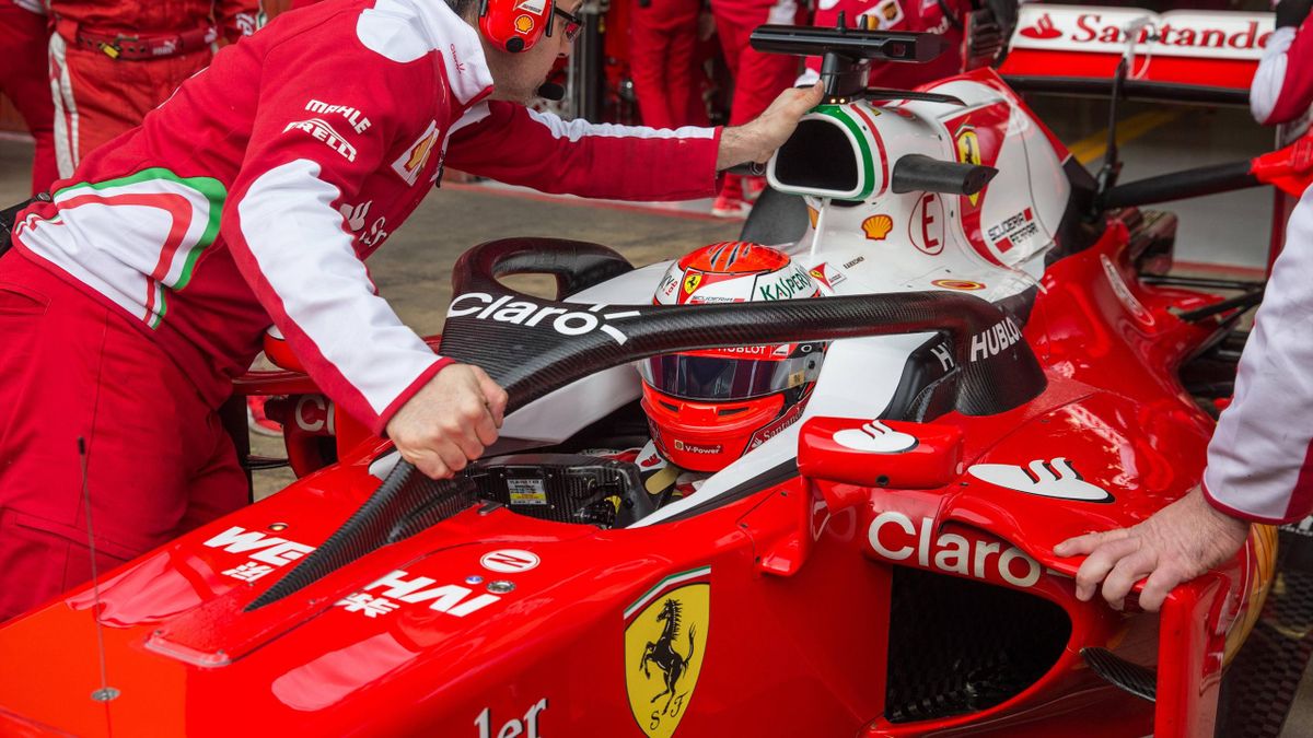 Formel 1 Ferrari Testet Halo Kopfschutz Eurosport