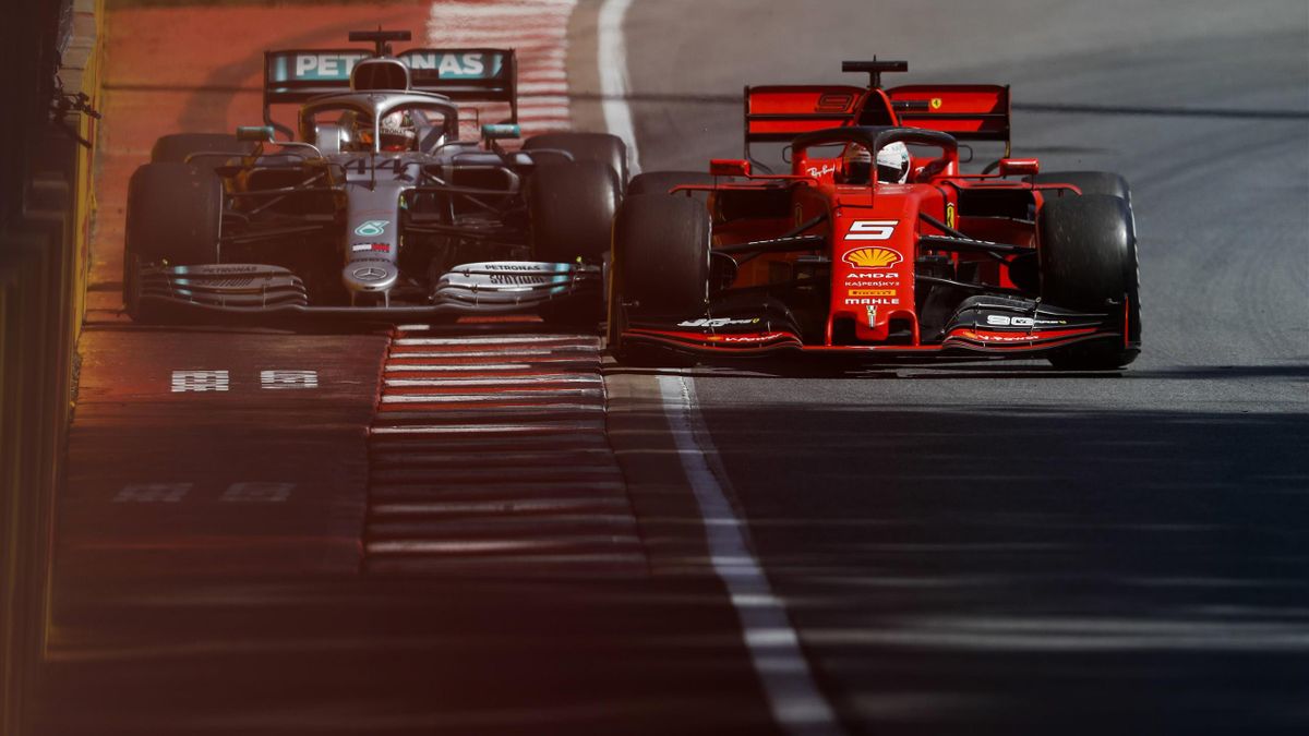 Sebastian Vettel (Ferrari) et Lewis Hamilton (Mercedes) aux 24 Heures du Mans 2019