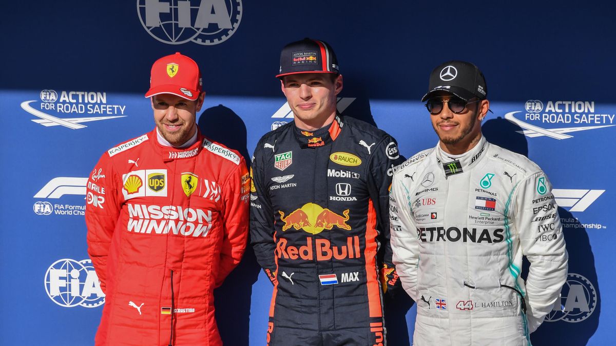 Sebastian Vettel, Max Verstappen, Lewis Hamilton
