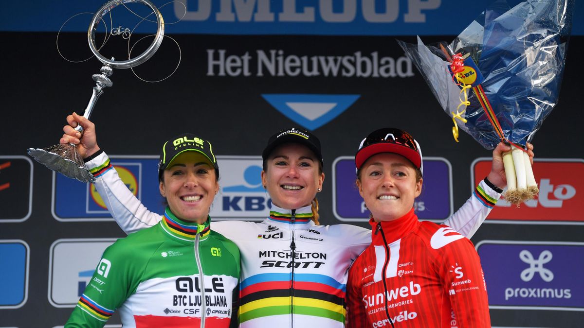 Annemiek van Vleuten won vorig seizoen de Omloop Het Nieuwsblad.