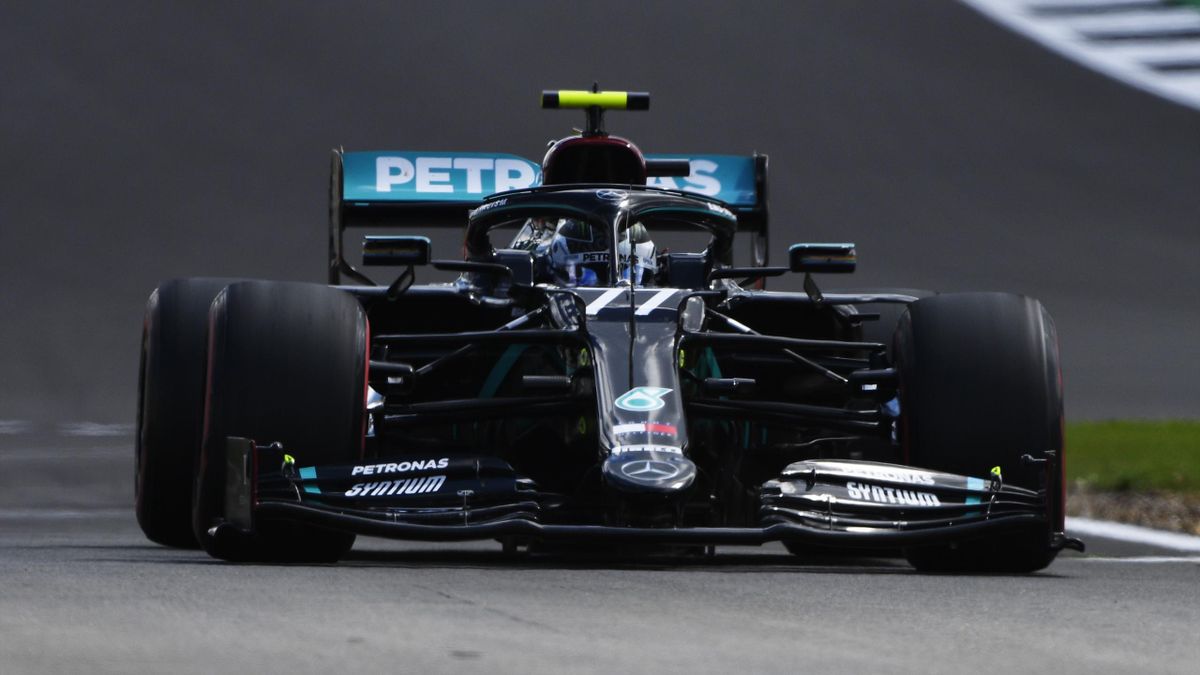 Valtteri Bottas (Mercedes) lors des qualifications du Grand Prix de Grande-Bretagne à Silverstone