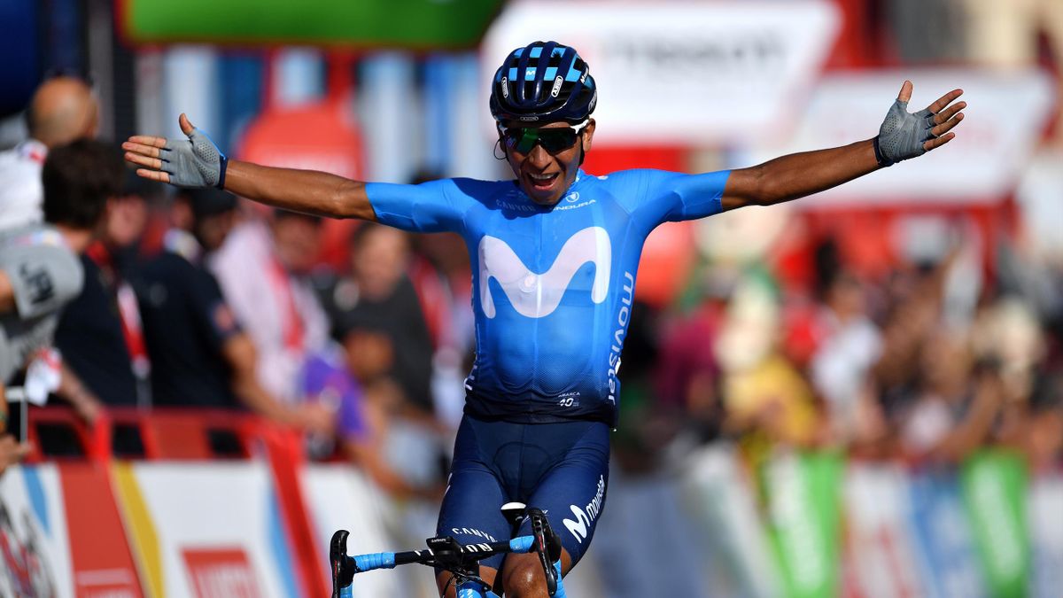Nairo Quintana of Colombia and Movistar Team / Celebration / during the 74th Tour of Spain 2019, Stage 2 a 199,6km stage from Benidorm to Calpe