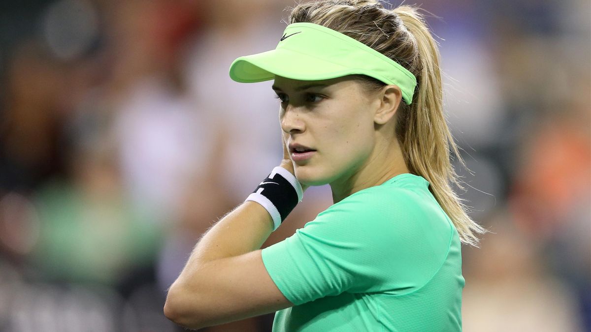 Eugenie Bouchard durante il match contro Annika Beck, a Indian Wells, 2017 (Getty Images)